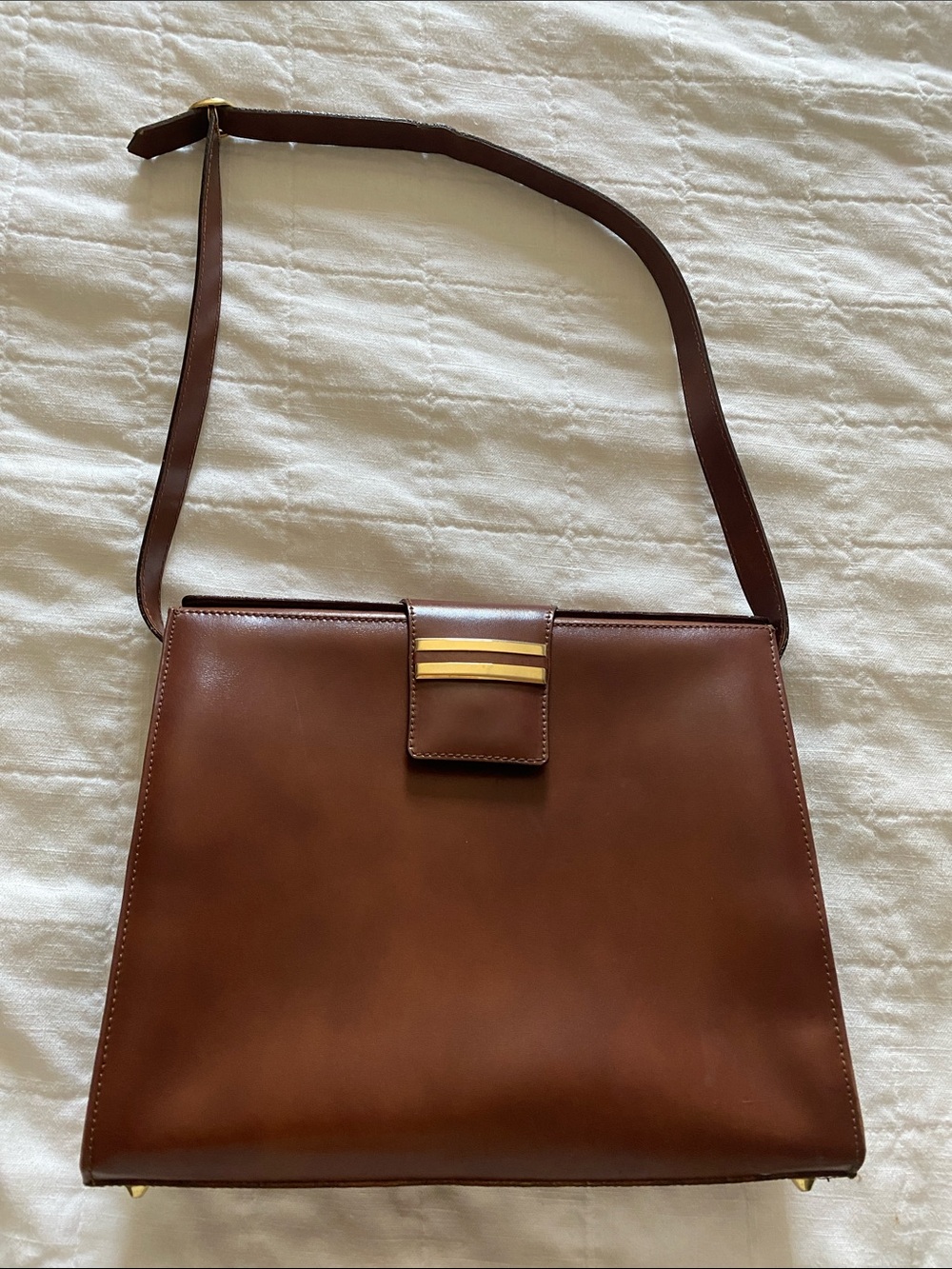 Men's Brown Leather Shoulder Bag